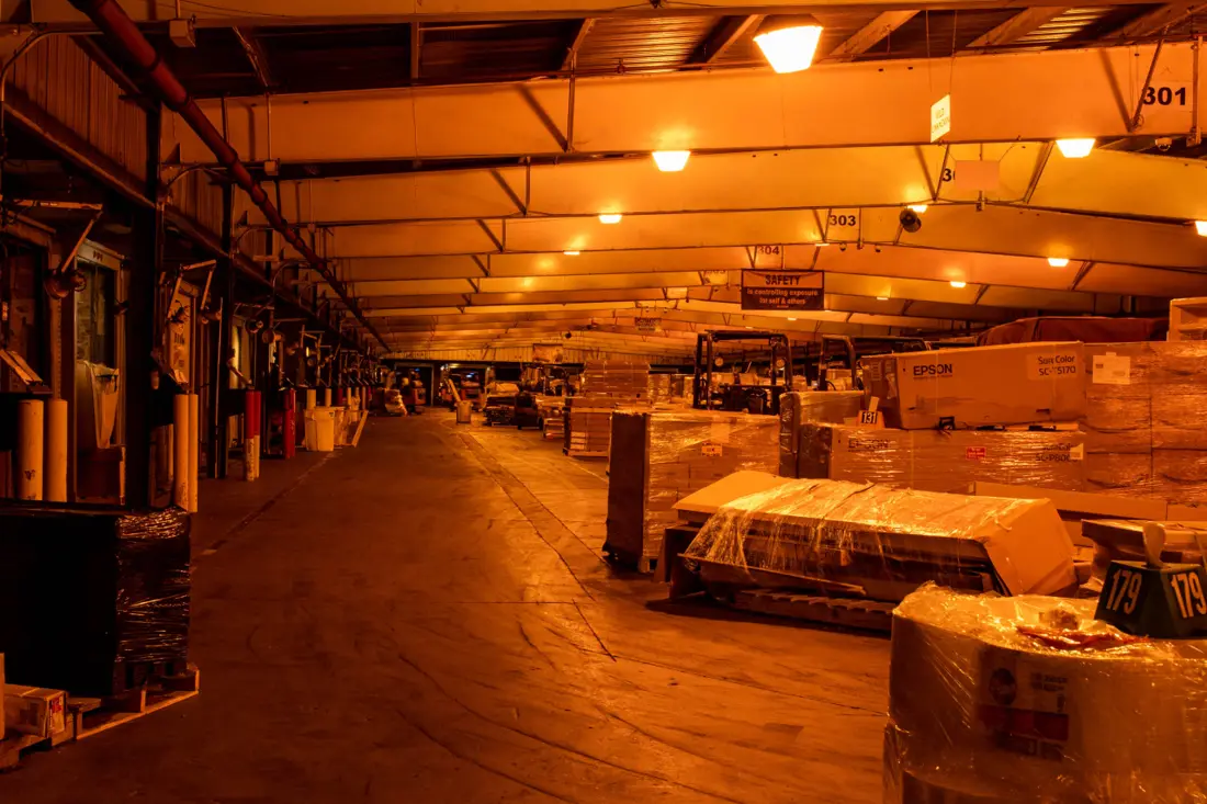 Before: Dock and warehouse floor