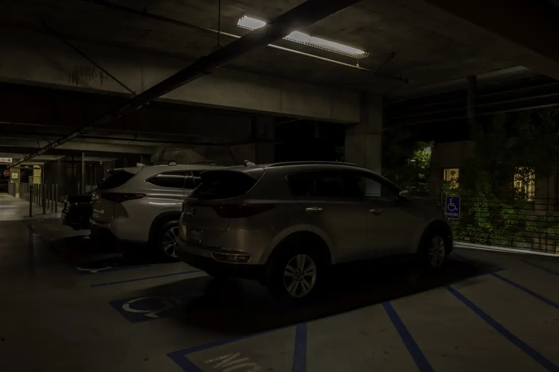 Before: Parking garage stalls