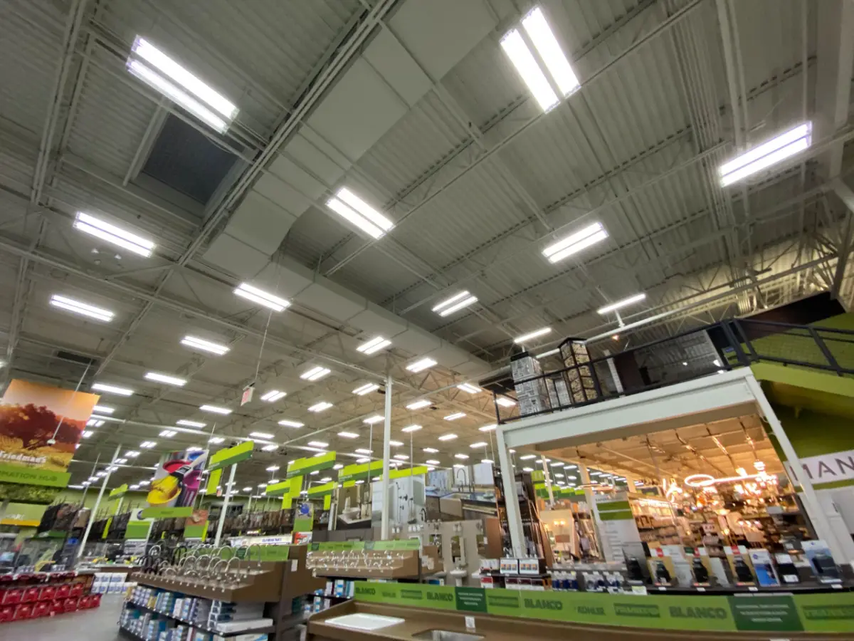 Friedman’s Home Improvement after LED retrofit