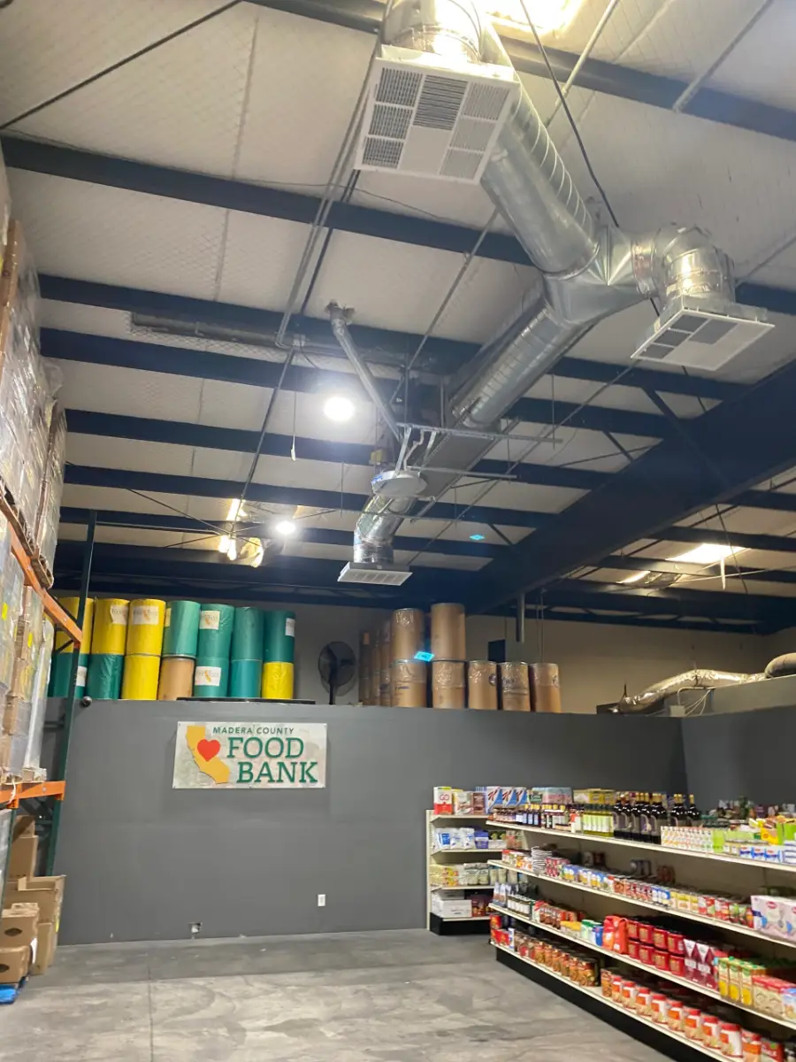 Madera County Food Bank after LED retrofit