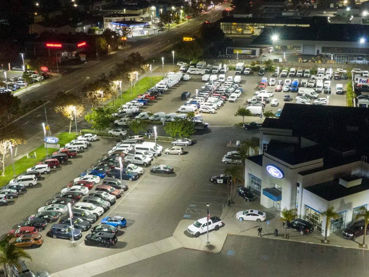 San Leandro Ford after LED retrofit