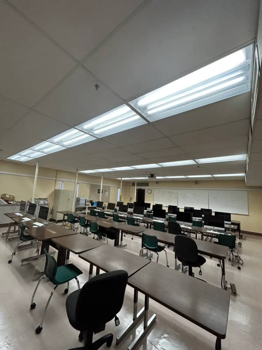 St. Patrick–St. Vincent High School after LED retrofit