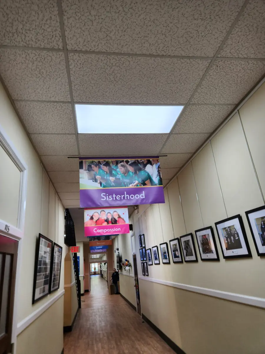 Notre Dame High School after LED retrofit