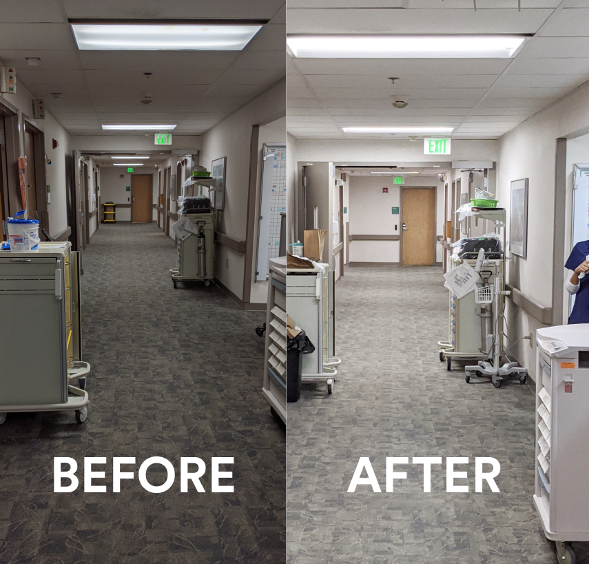 Before / After Hospital LED image